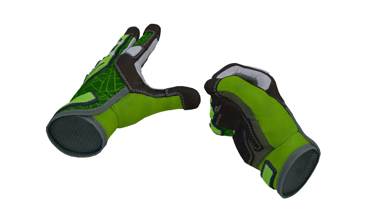 Specialist Gloves | Emerald Web seed #138, front