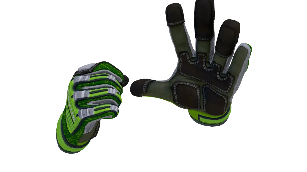 Specialist Gloves | Emerald Web seed #263, back