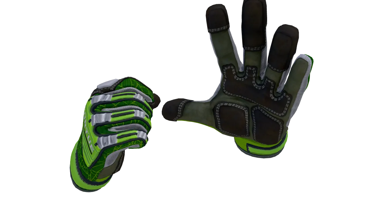 Specialist Gloves | Emerald Web seed #732, back