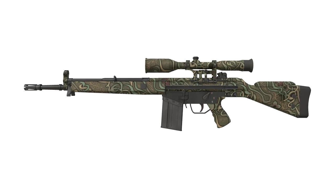 G3SG1 | New Roots (Factory New) — Dust II light, front