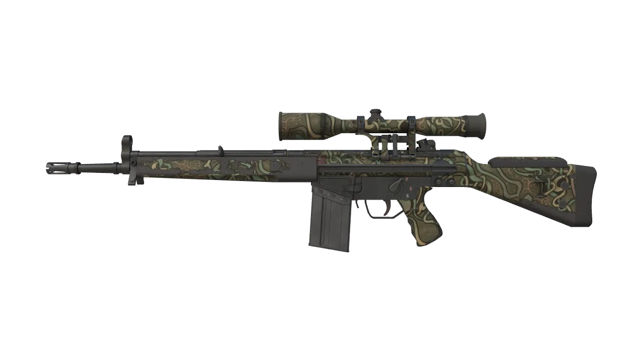 G3SG1 | New Roots (Well-Worn) — Dust II light, front