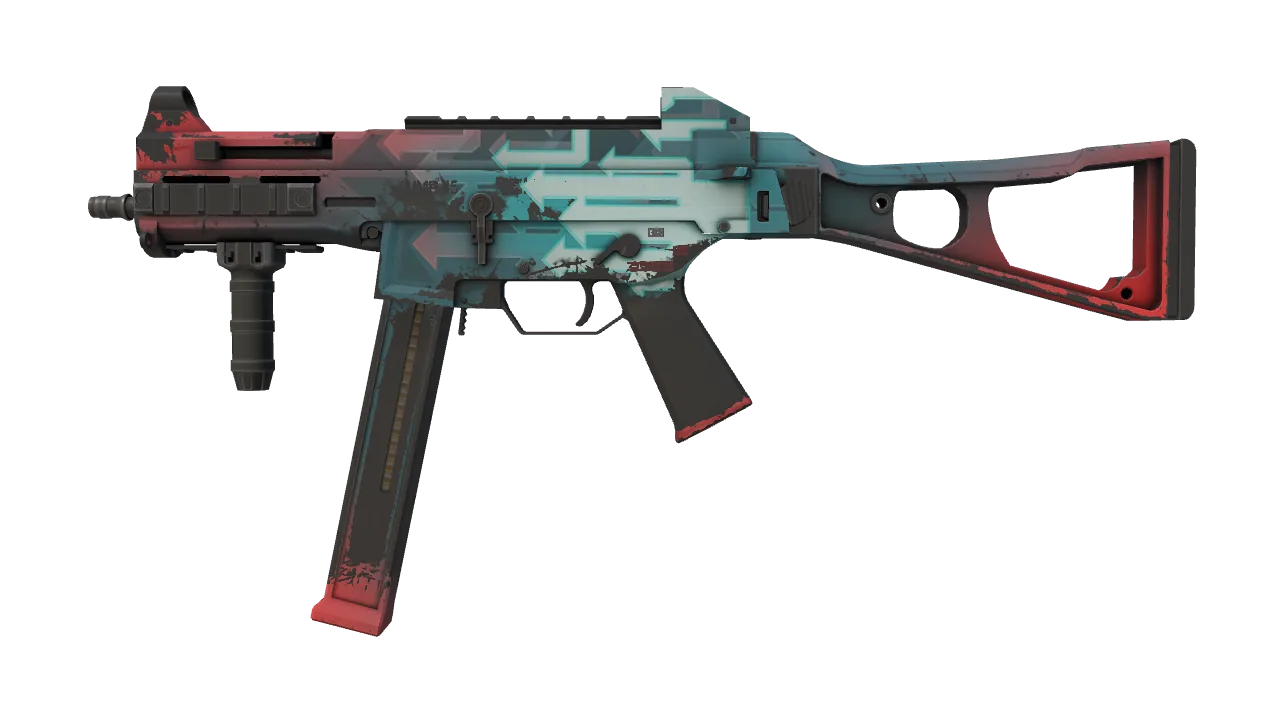 Souvenir UMP-45 | Momentum (Well-Worn) — Dust II light, front