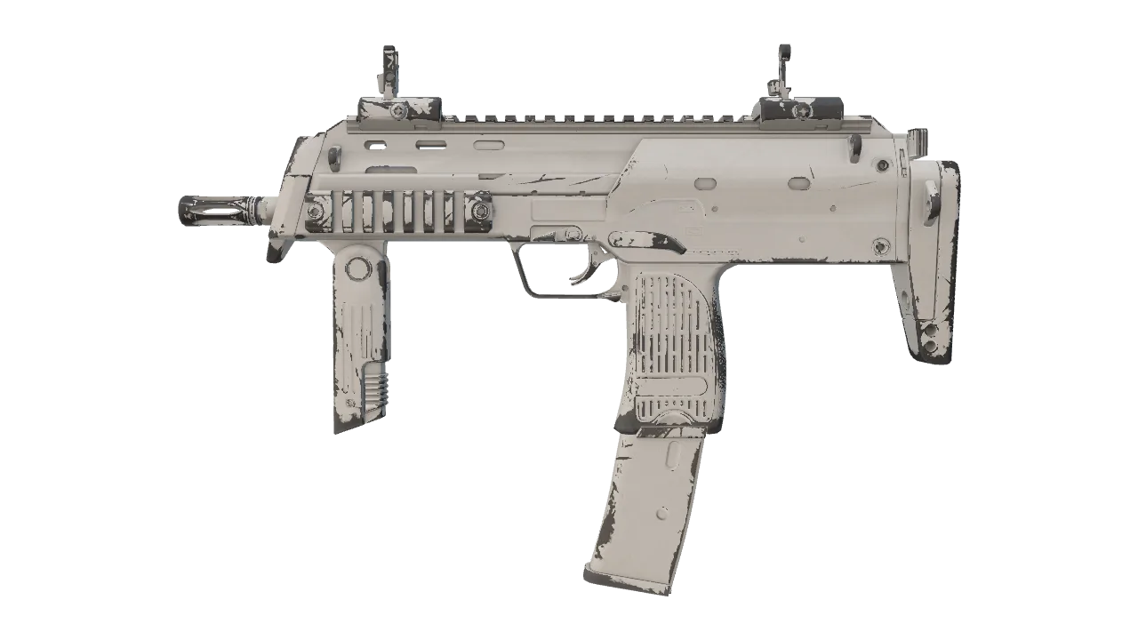 Souvenir MP7 | Whiteout (Field-Tested) — Dust II light, front