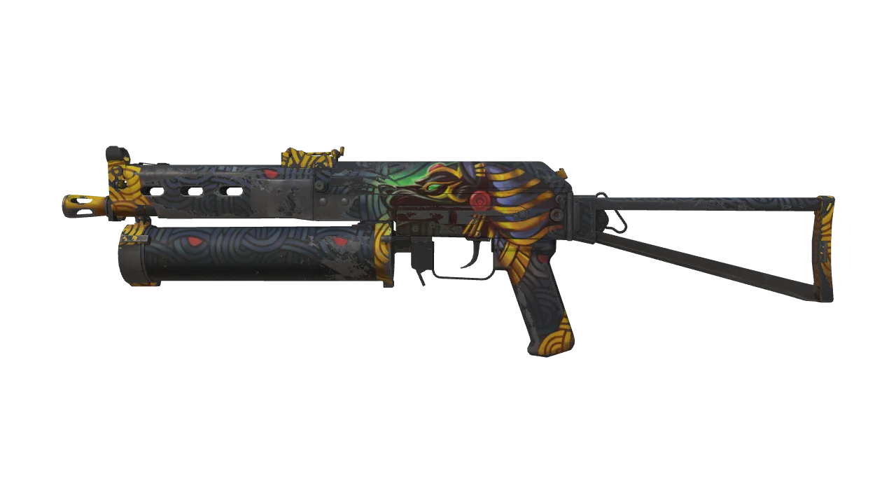 PP-Bizon | Judgement of Anubis (Battle-Scarred) — Dust II light, front