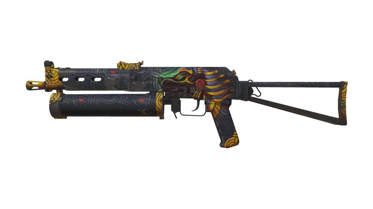 PP-Bizon | Judgement of Anubis (Well-Worn) — Dust II light, front