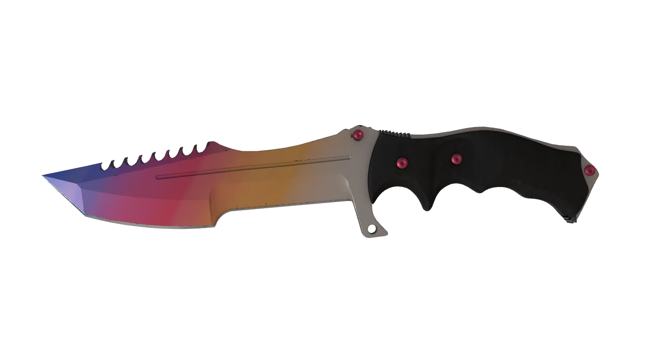 ★ Huntsman Knife | Fade (Minimal Wear) — Dust II light, front