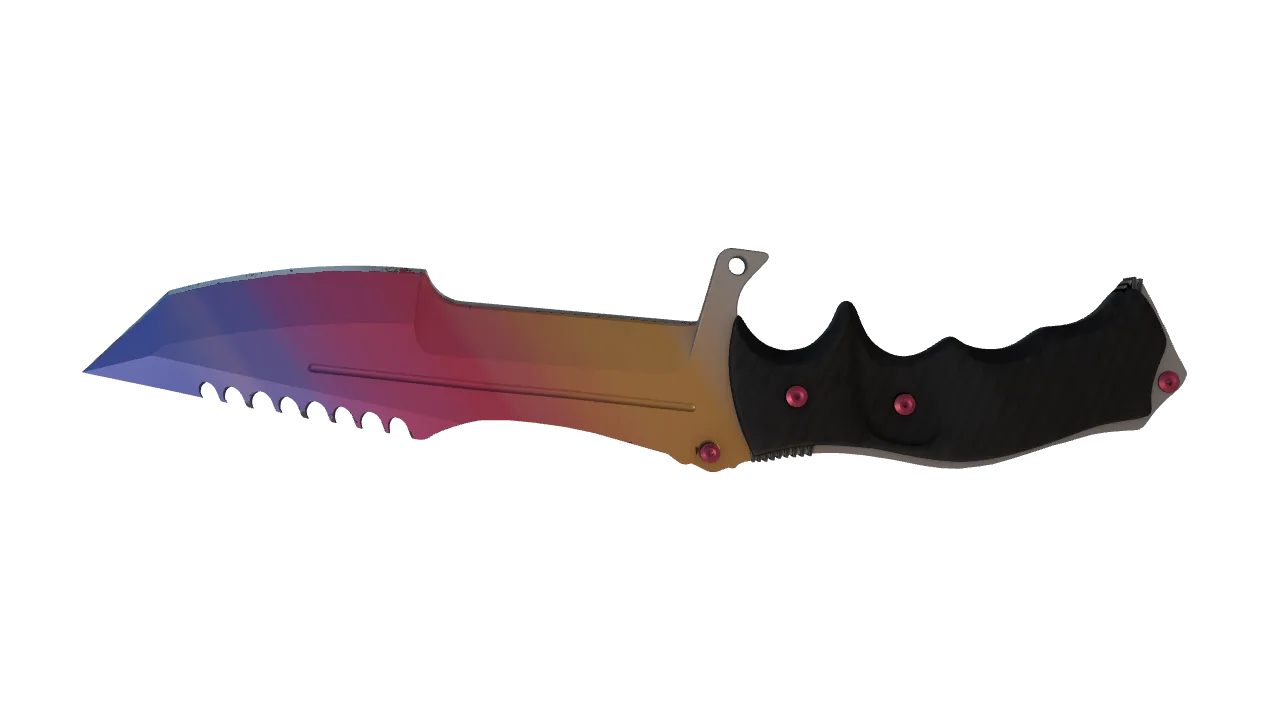 Huntsman Knife | Fade seed #34, back
