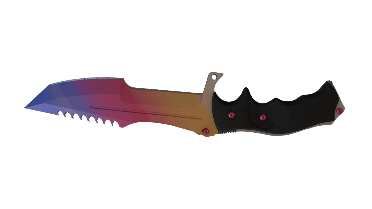Huntsman Knife | Fade seed #521, back