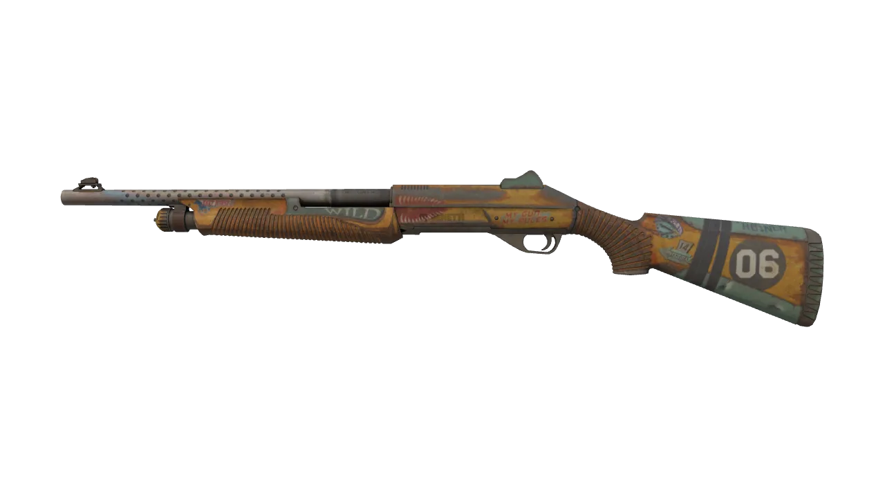 Nova | Wild Six (Well-Worn) — Dust II light, front