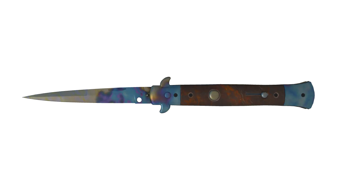 Stiletto Knife | Case Hardened seed #236, front