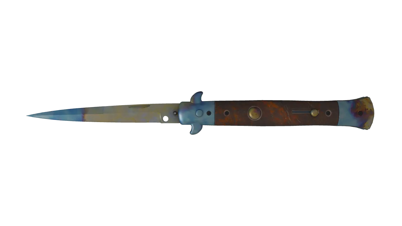 Stiletto Knife | Case Hardened seed #4, front