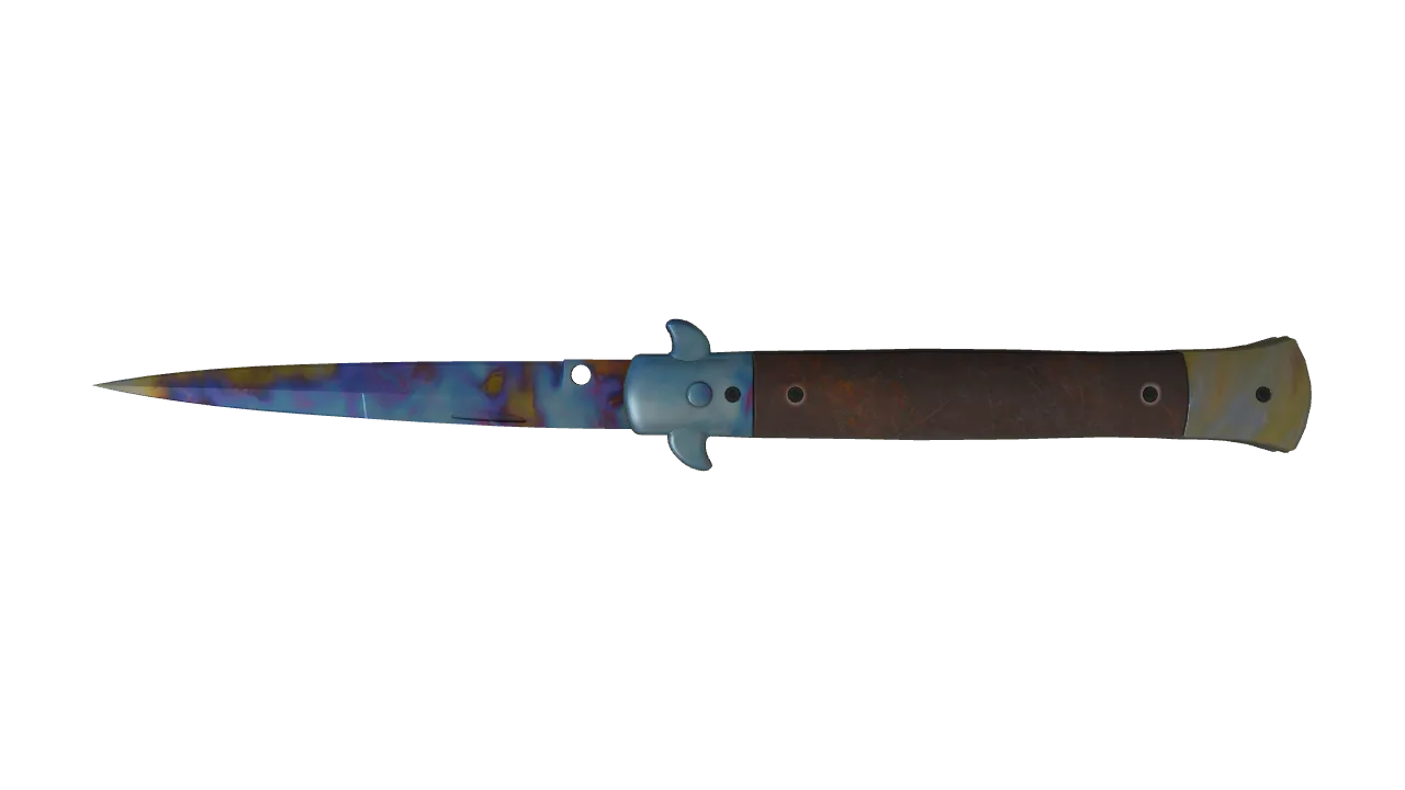 Stiletto Knife | Case Hardened seed #426, back