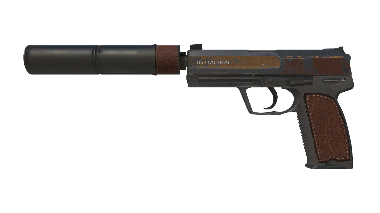 USP-S | Business Class (Battle-Scarred) — Dust II light, front