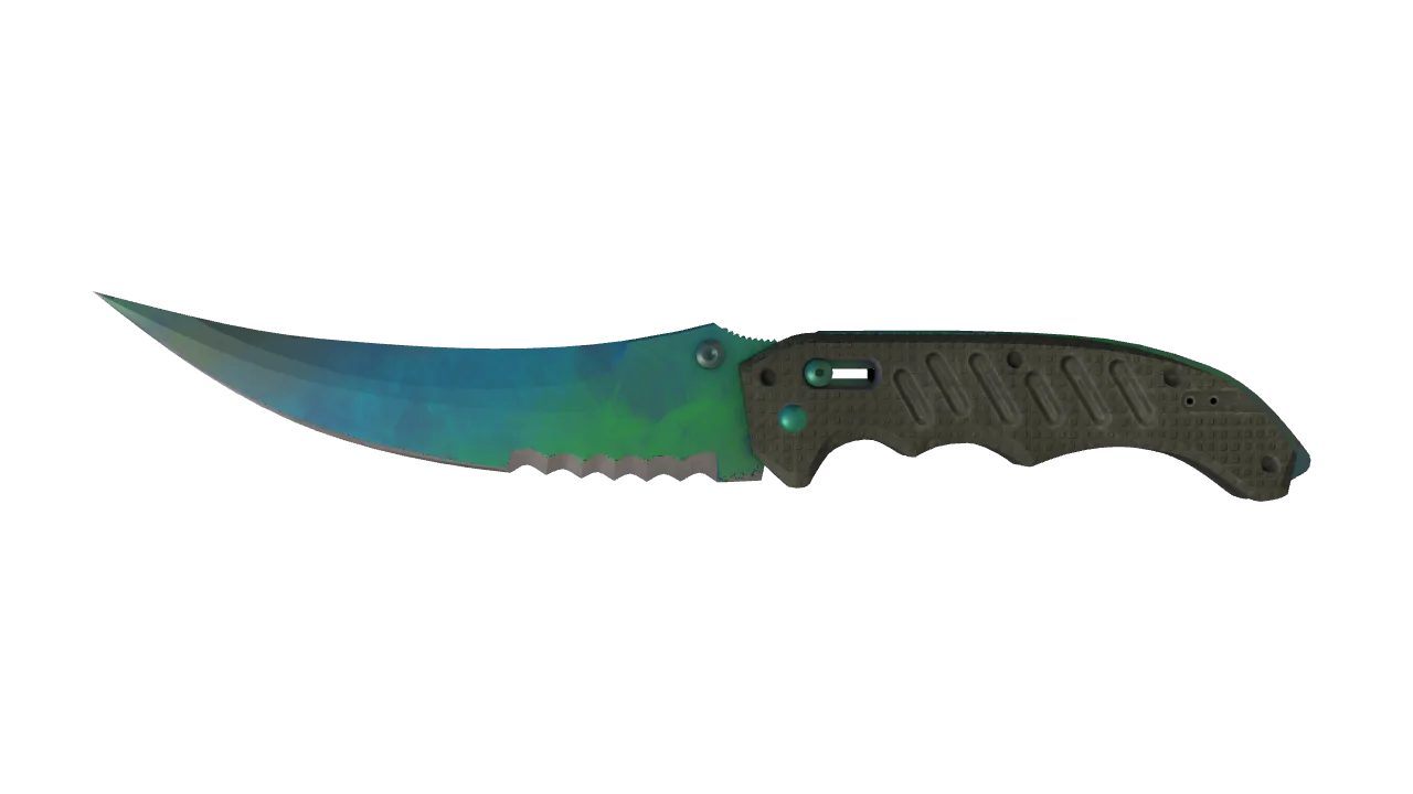 ★ Flip Knife | Gamma Doppler (Phase 3) (Minimal Wear) — Dust II light, front