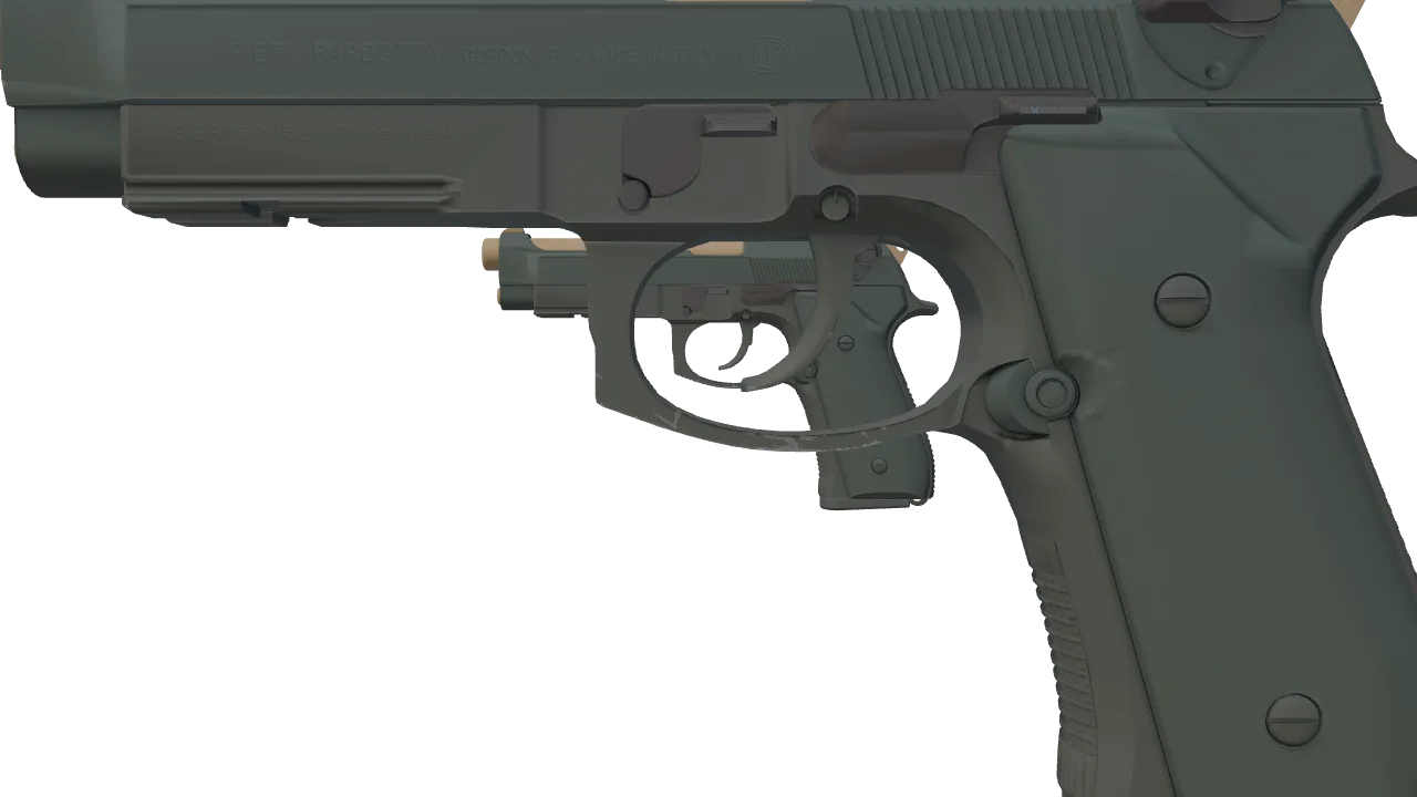 Dual Berettas | Contractor (Factory New) — Dust II light, front
