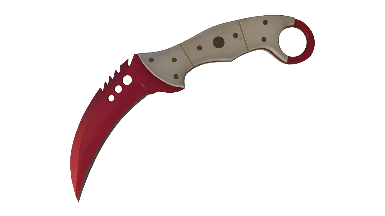 Talon Knife | Doppler (Ruby) seed #691, front