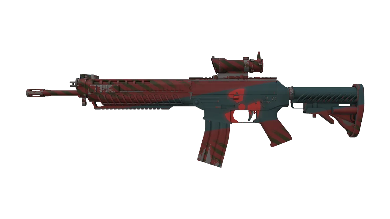 SG 553 | Fallout Warning (Minimal Wear) — Dust II light, front