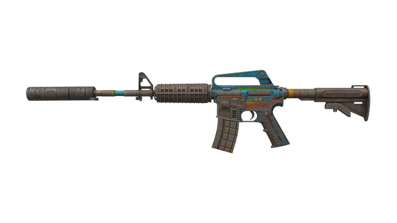 M4A1-S | Control Panel (Battle-Scarred) — Dust II light, front