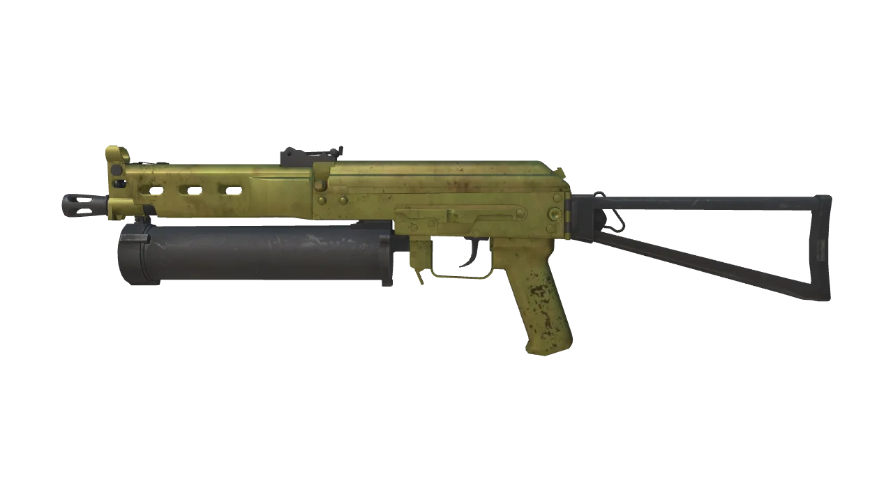 PP-Bizon | Brass (Factory New) — Dust II light, front