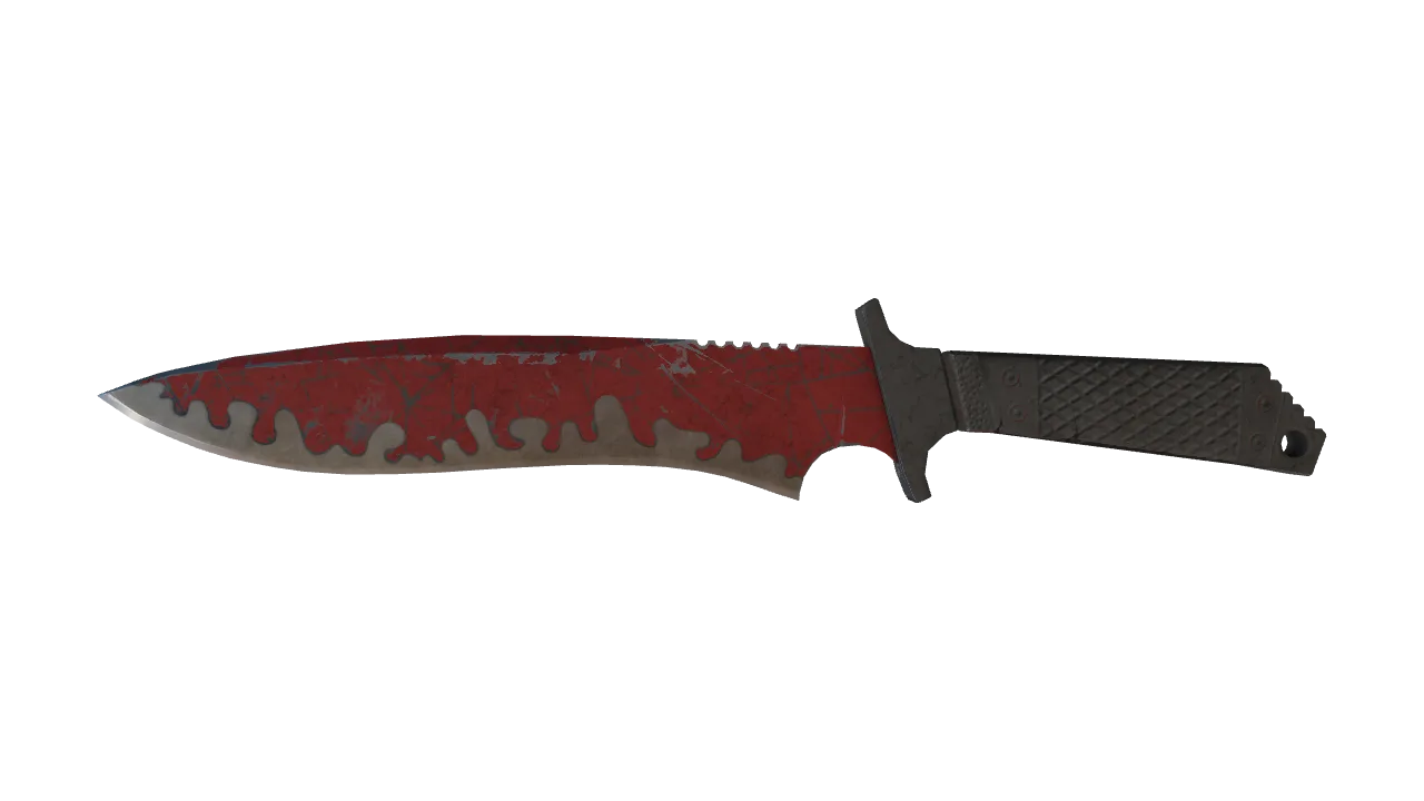 ★ Classic Knife | Crimson Web (Battle-Scarred) — Dust II light, front