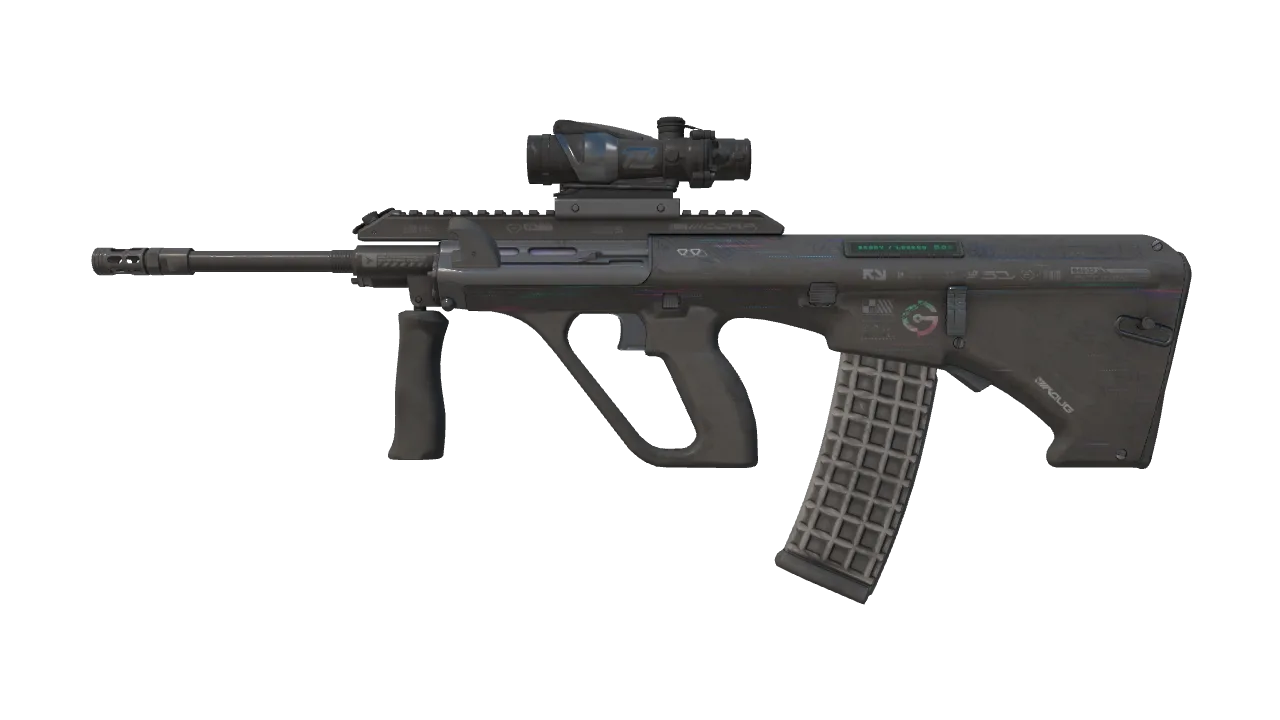 Souvenir AUG | Signal Scanner (Battle-Scarred) — Dust II light, front