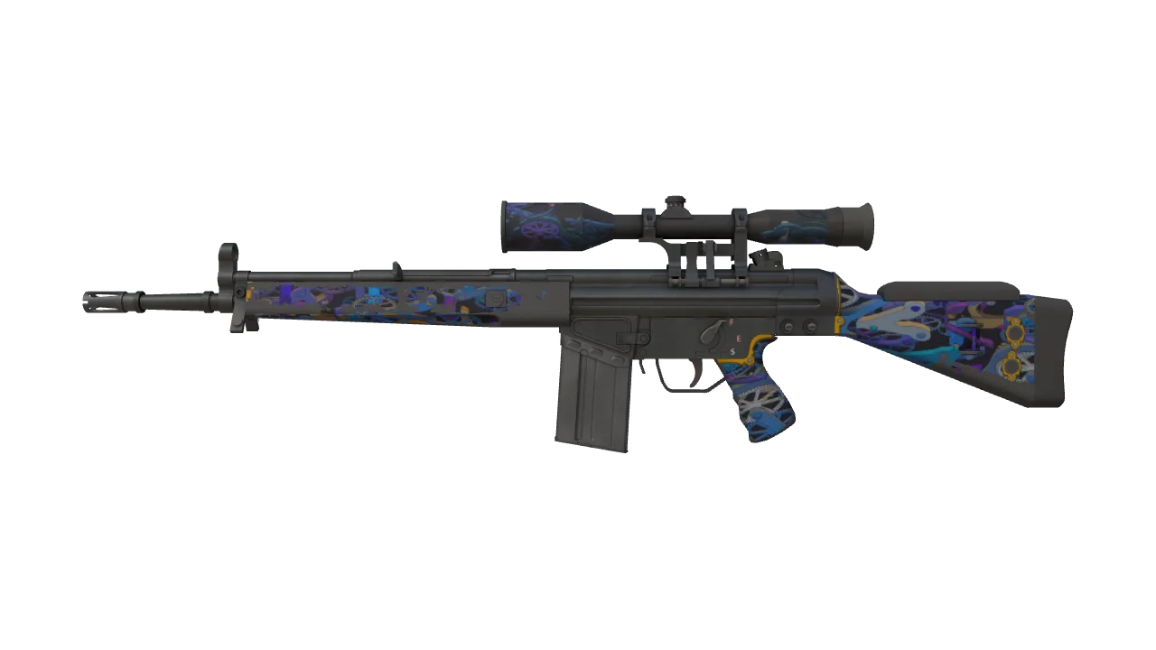 G3SG1 | Chronos (Well-Worn) — Dust II light, front