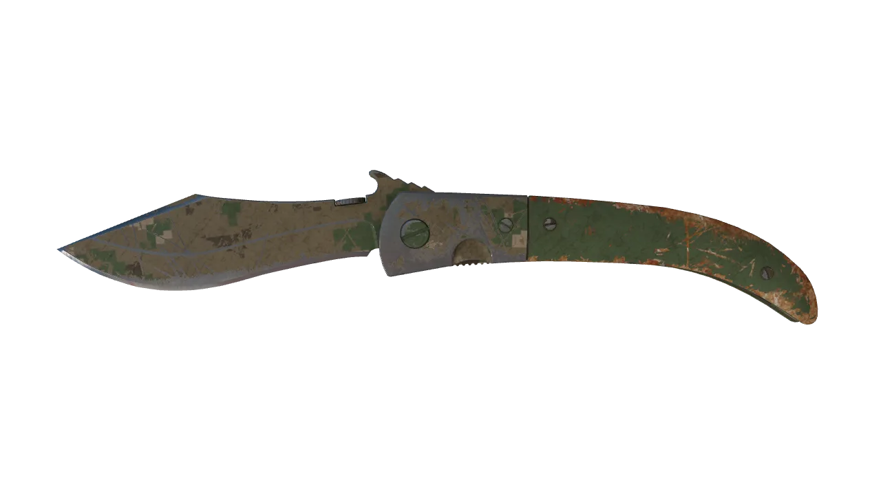 ★ Navaja Knife | Forest DDPAT (Battle-Scarred) — Dust II light, front