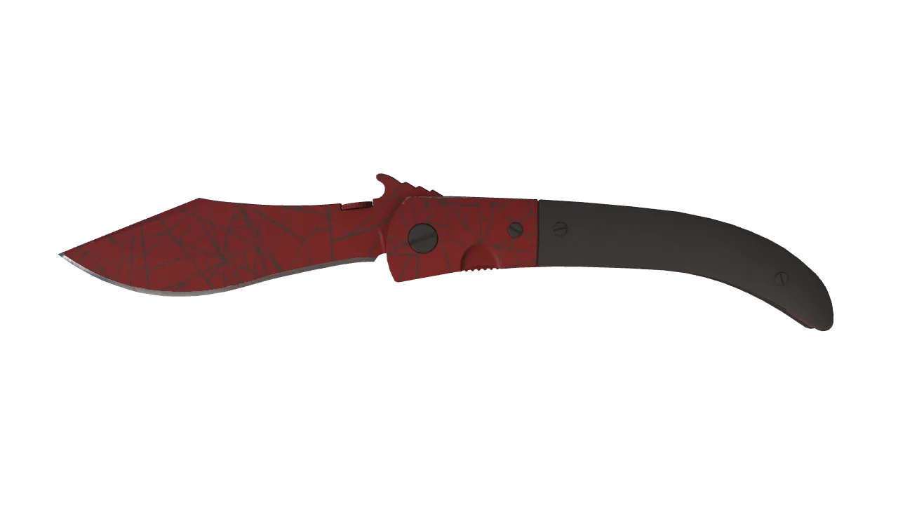 ★ Navaja Knife | Crimson Web (Minimal Wear) — Dust II light, front