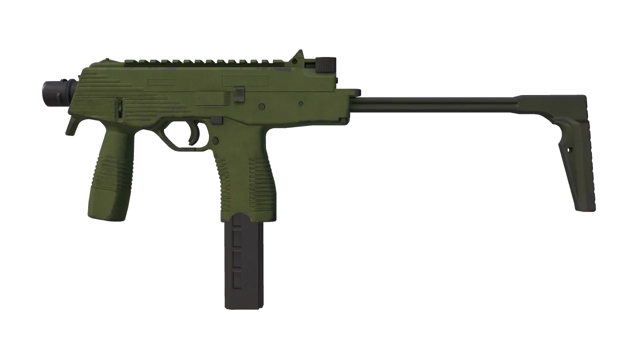 MP9 | Pine (Field-Tested) — Dust II light, front