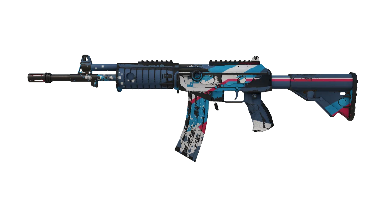 StatTrak™ Galil AR | Rocket Pop (Well-Worn) — Dust II light, front
