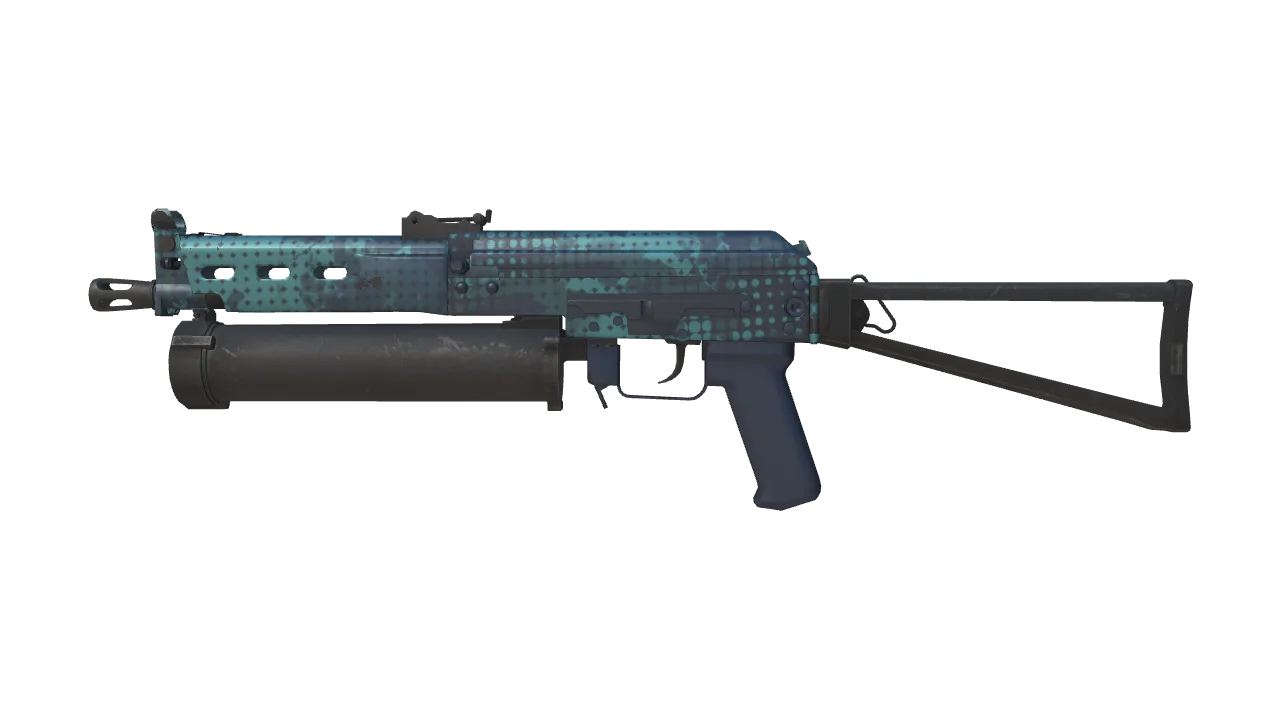 PP-Bizon | Cobalt Halftone (Factory New) — Dust II light, front