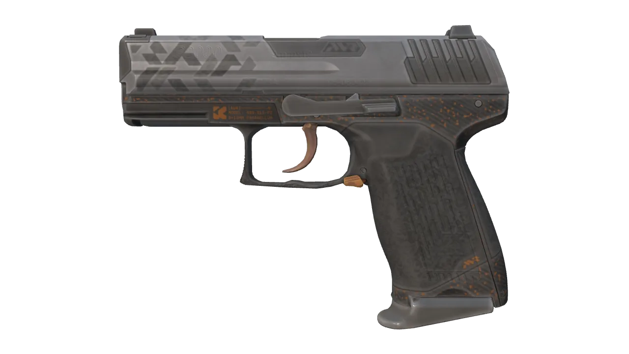 P2000 | Sure Grip (Minimal Wear) — Dust II light, front