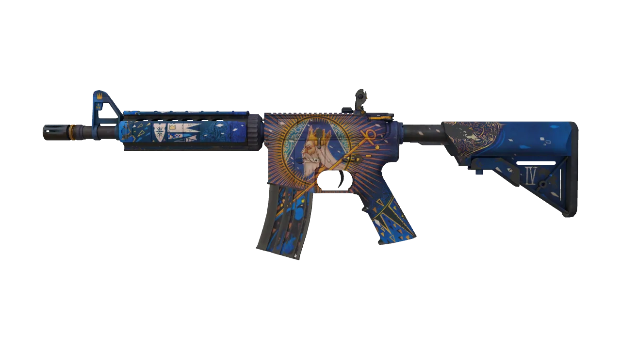 StatTrak™ M4A4 | The Emperor (Well-Worn) — Dust II light, front
