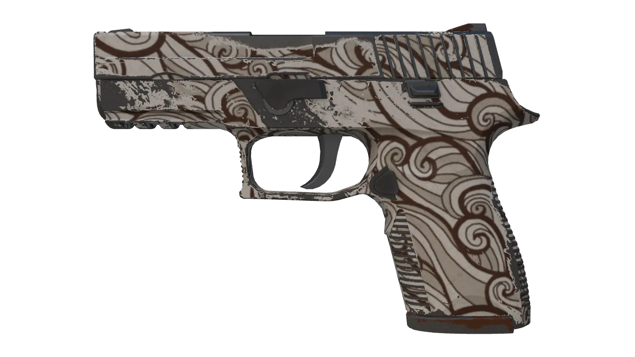 P250 | Gunsmoke (Field-Tested) — Dust II light, front