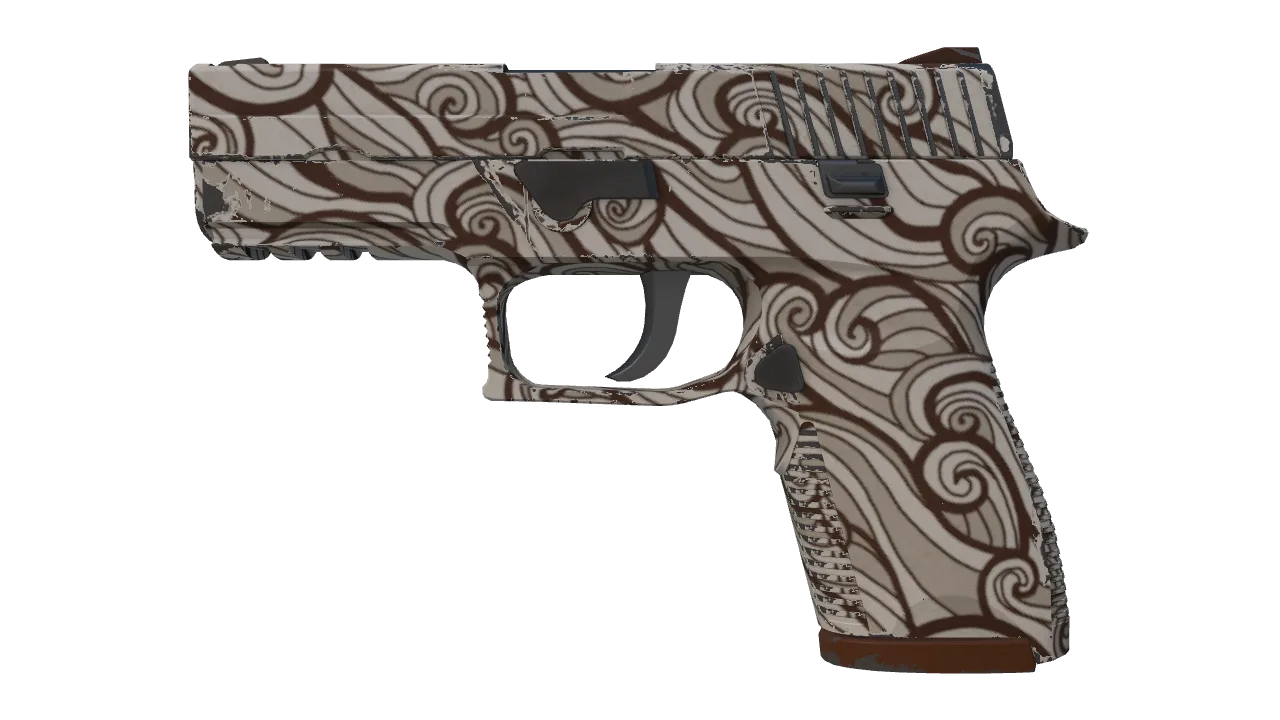 P250 | Gunsmoke (Minimal Wear) — Dust II light, front