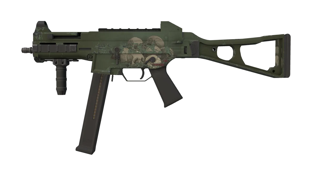 Souvenir UMP-45 | Bone Pile (Field-Tested) — Dust II light, front