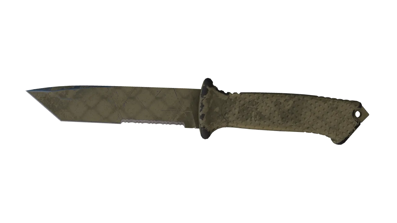 ★ Ursus Knife | Safari Mesh (Battle-Scarred) — Dust II light, front