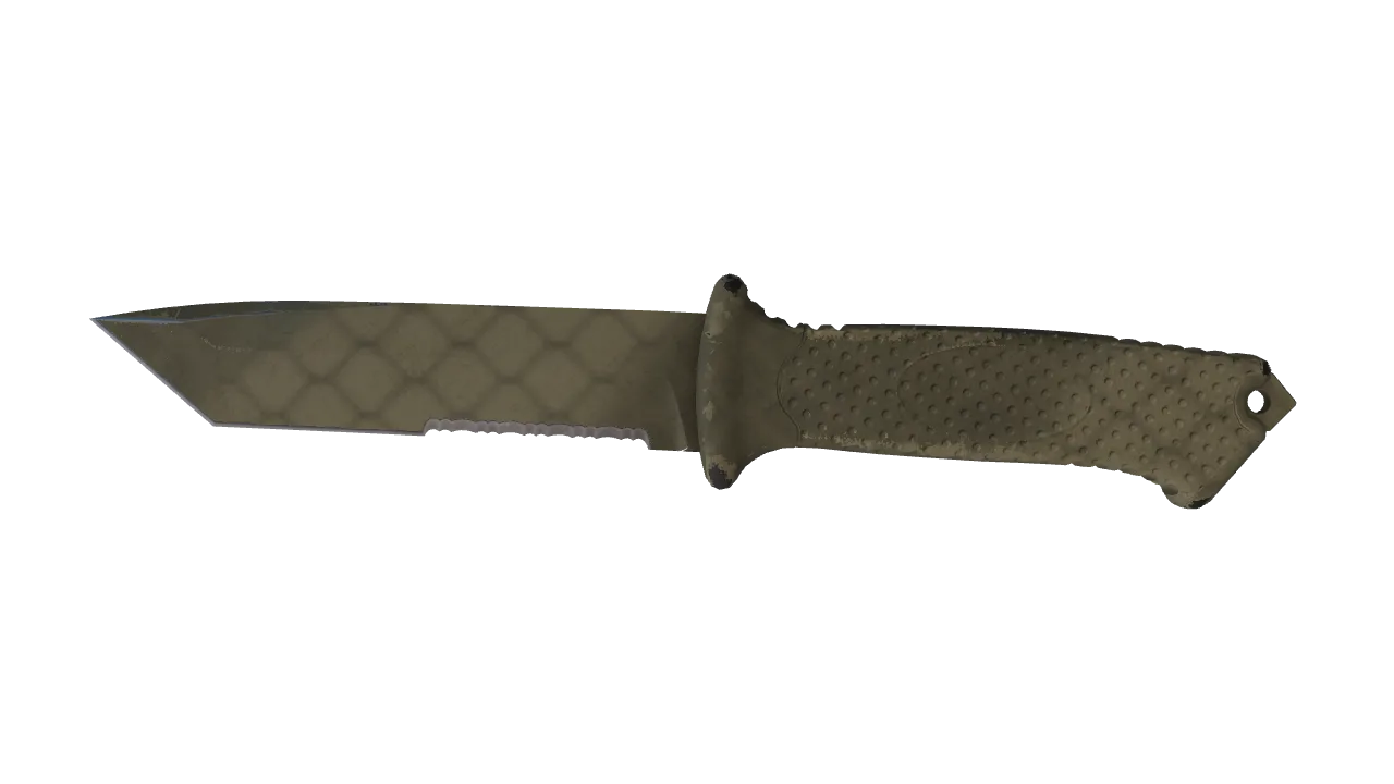 ★ Ursus Knife | Safari Mesh (Well-Worn) — Dust II light, front