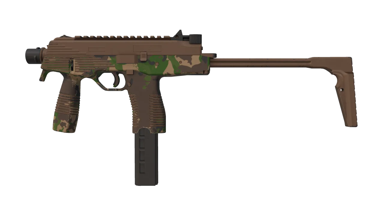 Souvenir MP9 | Multi-Terrain (Minimal Wear) — Dust II light, front