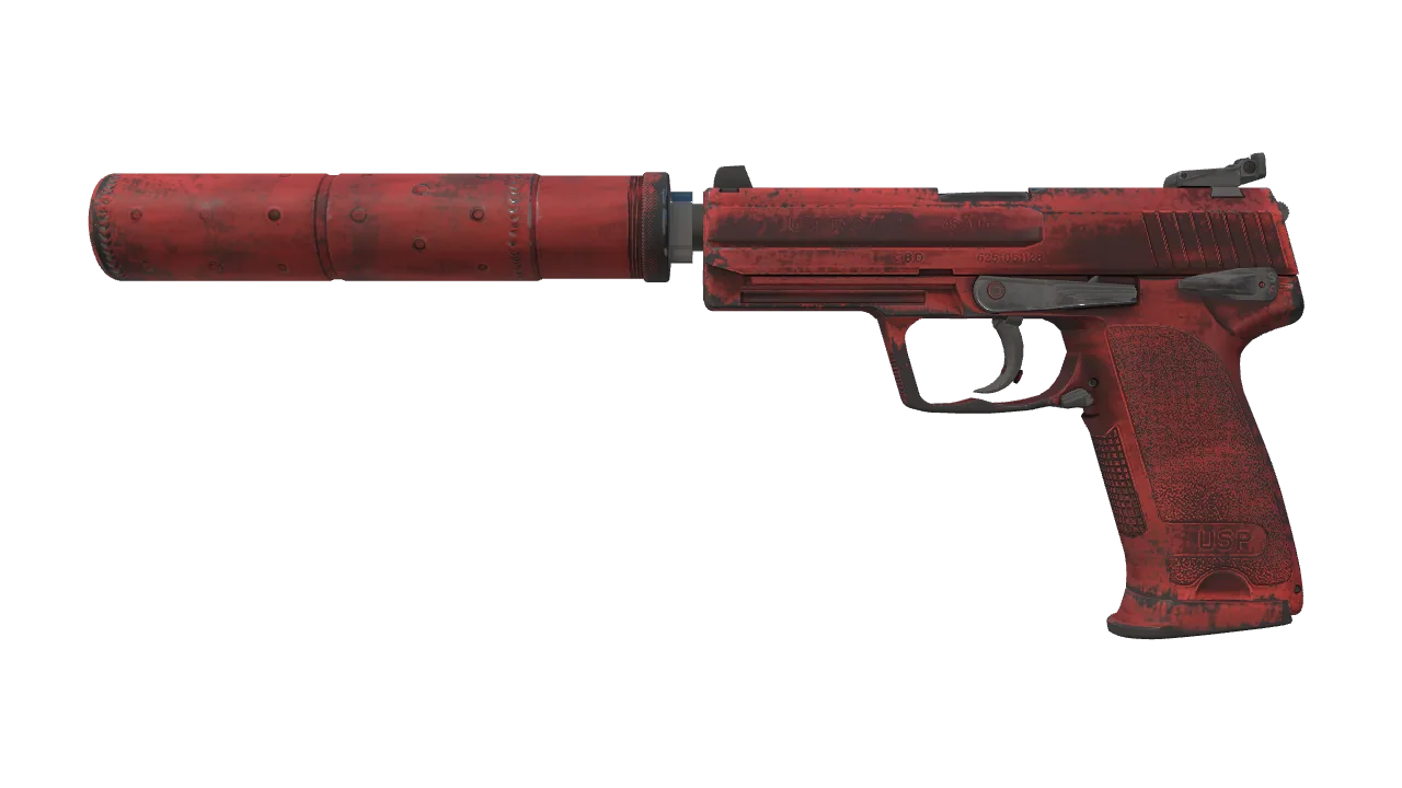 USP-S | Bleeding Edge (Field-Tested) — Dust II light, front