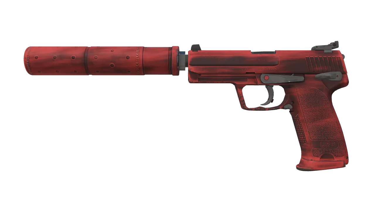 USP-S | Bleeding Edge (Minimal Wear) — Dust II light, front
