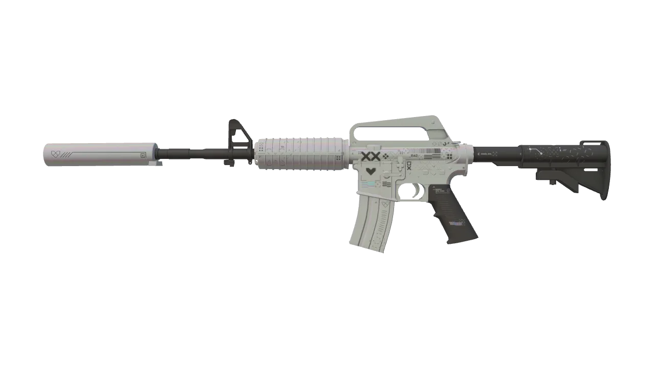 M4A1-S | Printstream (Minimal Wear) — Dust II light, front