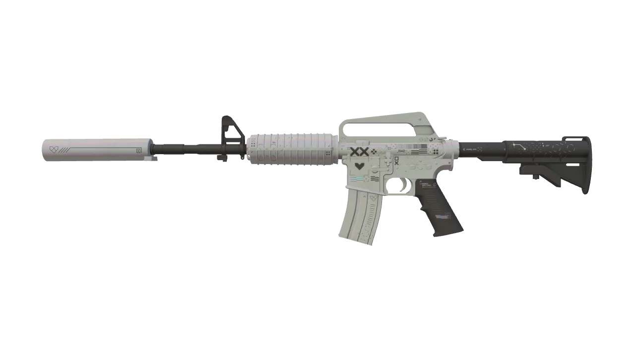 StatTrak™ M4A1-S | Printstream (Well-Worn) — Dust II light, front