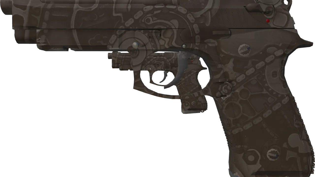 Dual Berettas | Oil Change (Factory New) — Dust II light, front