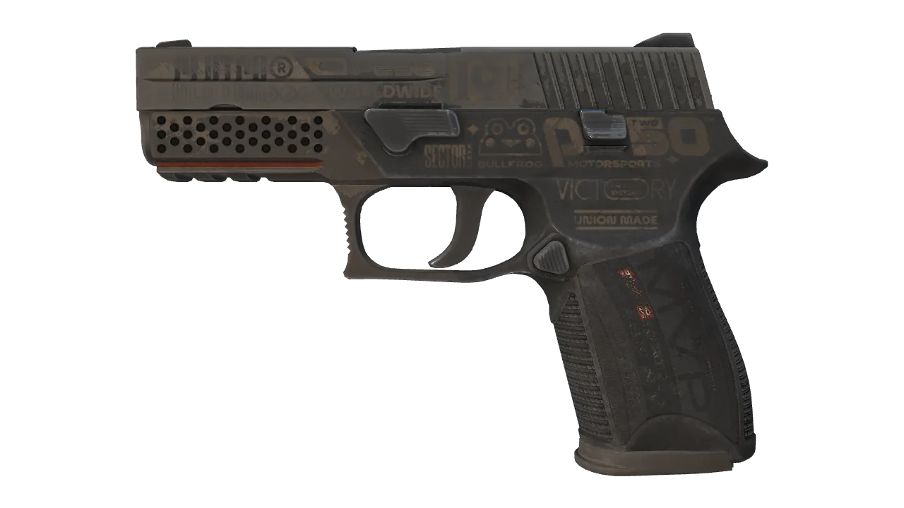 Souvenir P250 | Bullfrog (Battle-Scarred) — Dust II light, front