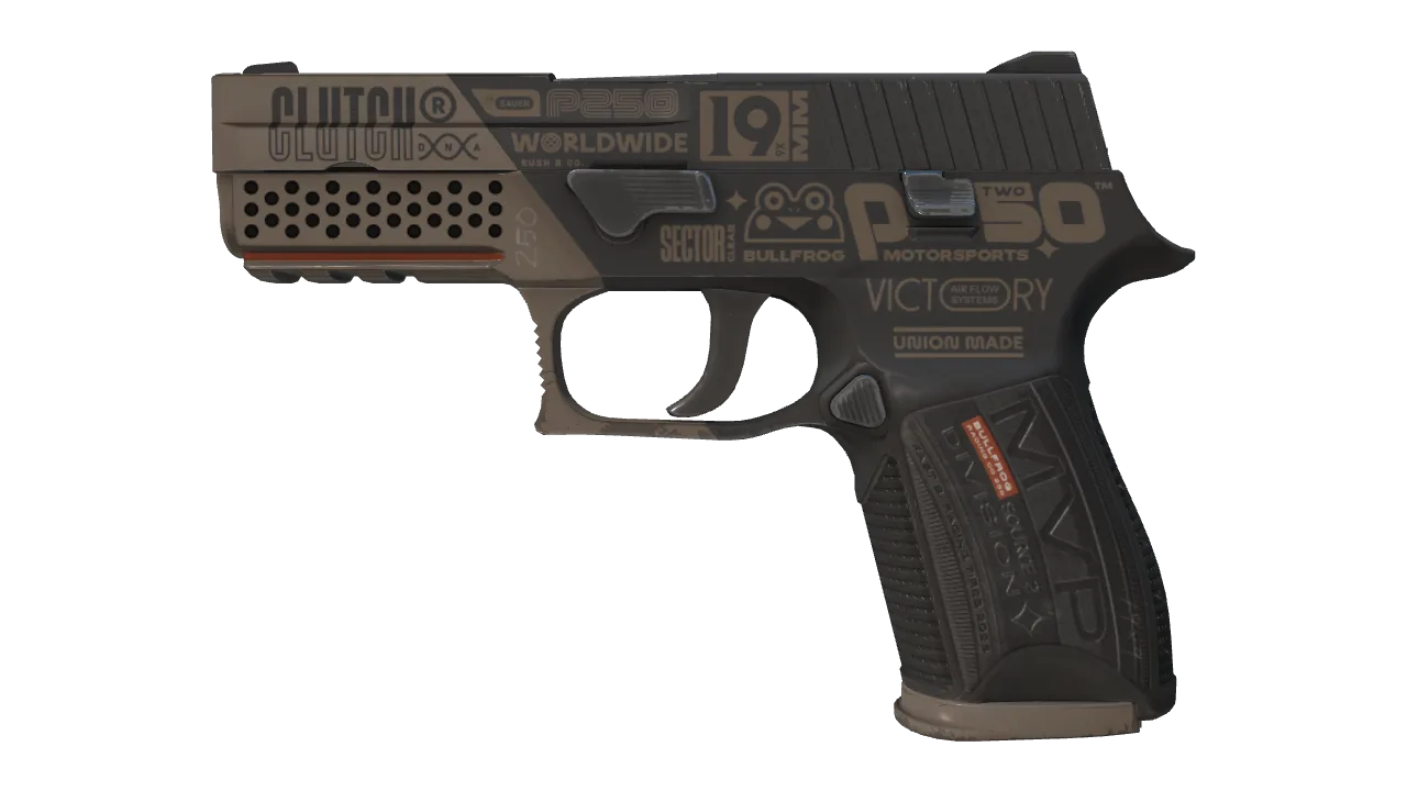 Souvenir P250 | Bullfrog (Minimal Wear) — Dust II light, front