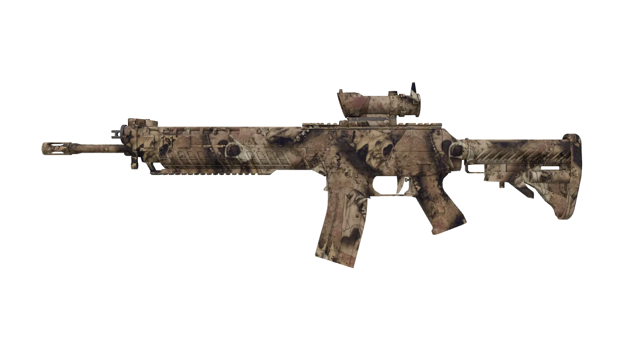 SG 553 | Bleached (Factory New) — Dust II light, front