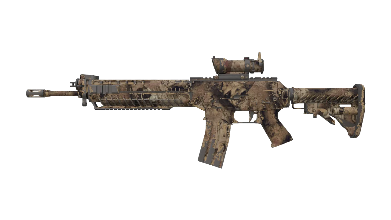 SG 553 | Bleached (Field-Tested) — Dust II light, front