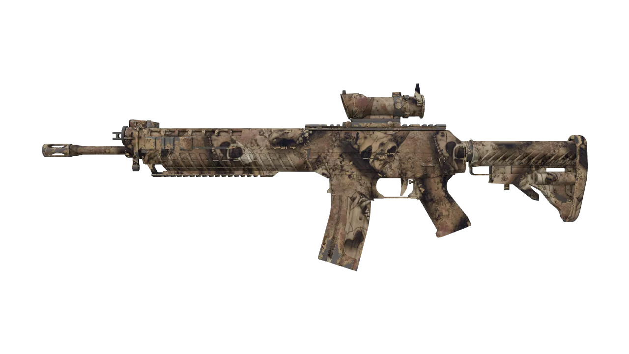 SG 553 | Bleached (Minimal Wear) — Dust II light, front