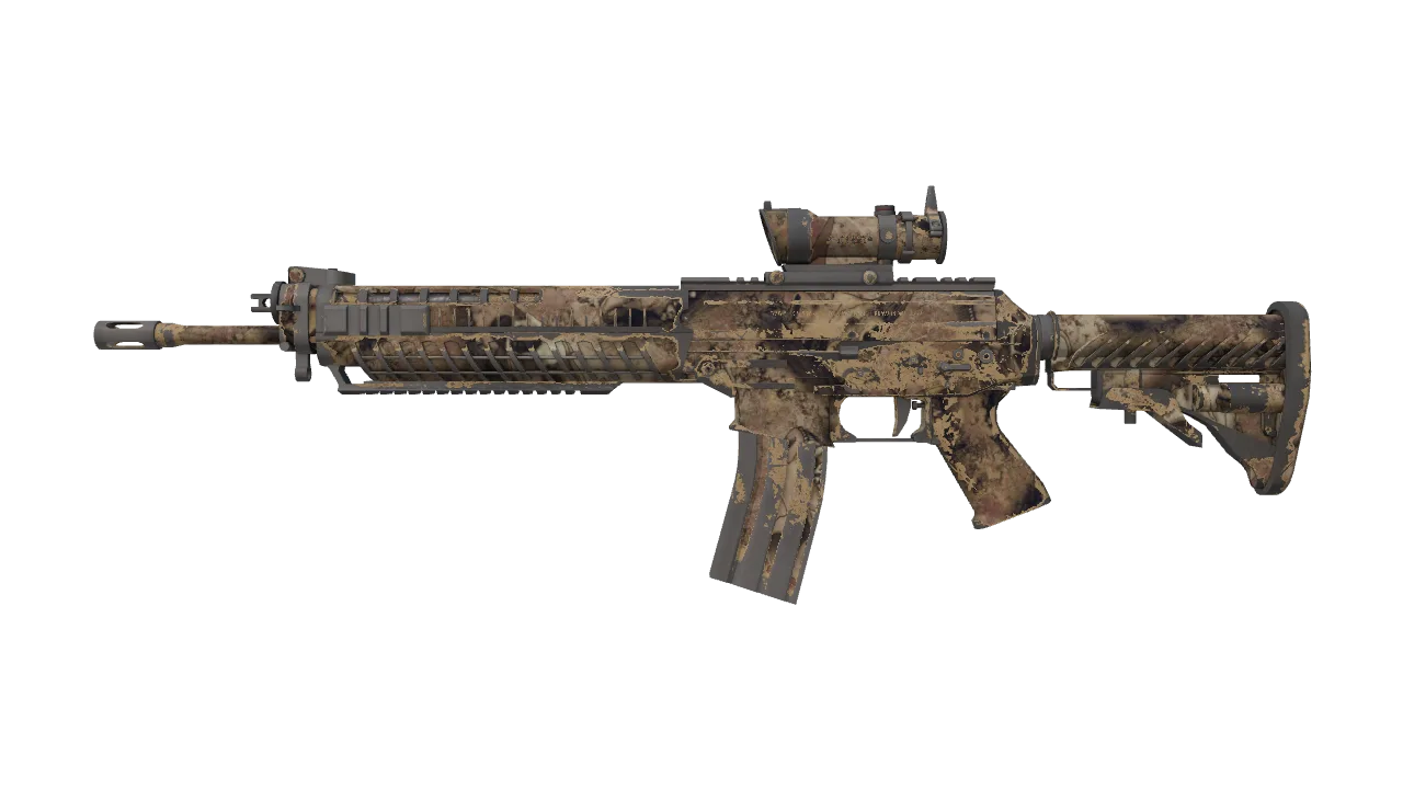 SG 553 | Bleached (Well-Worn) — Dust II light, front